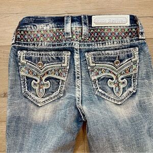 New Rock Revival Rosewood Mid-Rise Skinny Stretch Jeans Size 26